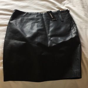 Express Leather mini skirt